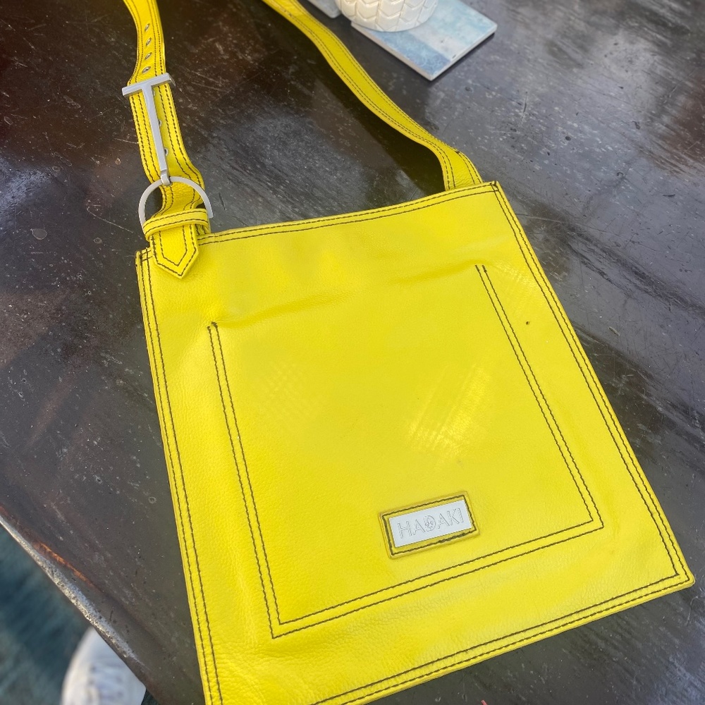 Hadaki Yellow Cross Body Purse